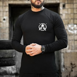 Лонгслів військовий Реглан Футболка з довгим рукавом Spartan чорний Лонгслів військовий Реглан Футболка з довгим рукавом Spartan чорний