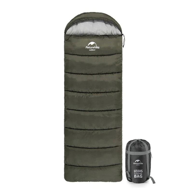 Спальник з капюшоном Naturehike U250 NH20MSD07, (6°C), правий, темно-зелений Спальник з капюшоном Naturehike U250 NH20MSD07, (6°C), правий, темно-зелений