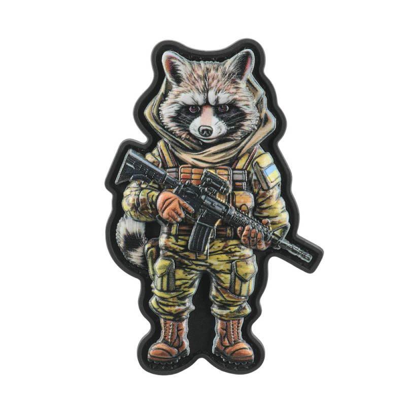 Нашивка шеврон Єнот Raccoon UA PVC Мультикам Нашивка шеврон Єнот Raccoon UA PVC Мультикам