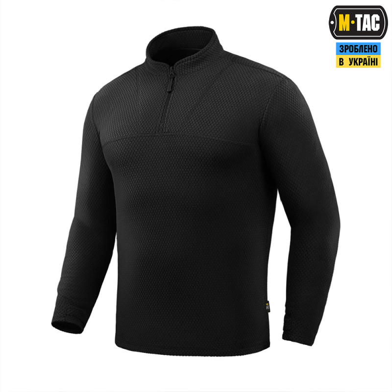 M-Tac термосорочка фліс Кофта Delta Level 2 Hex чорна (Black) M-Tac термосорочка фліс Кофта Delta Level 2 Hex чорна (Black)