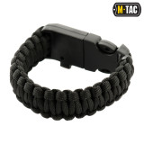 M-Tac браслет паракорд з компасом, висікачем іскор і свистком Black M-Tac браслет паракорд з компасом, висікачем іскор і свистком Black