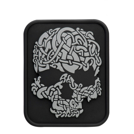 M-Tac нашивка Viking Skull PVC Black/Grey