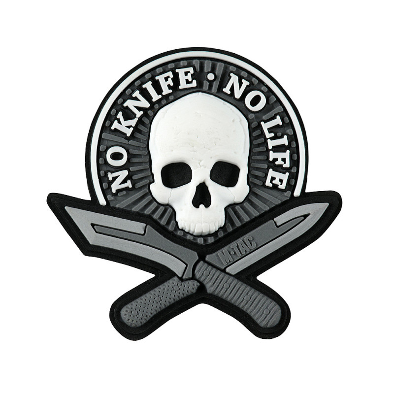 M-Tac нашивка No Knife - No Life 3D PVC Black/White M-Tac нашивка No Knife - No Life 3D PVC Black/White