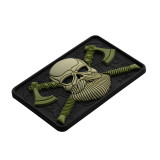 M-Tac нашивка Bearded Skull 3D PVC Black/Olive