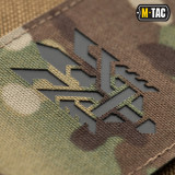M-Tac нашивка Тризуб (стилізація) Laser Cut горизонтальна мультикам/чорна M-Tac нашивка Тризуб (стилізація) Laser Cut горизонтальна мультикам/чорна