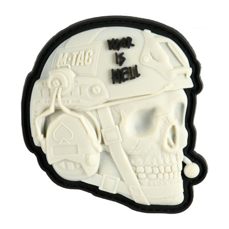 M-Tac нашивка War is Hell 3D PVC White