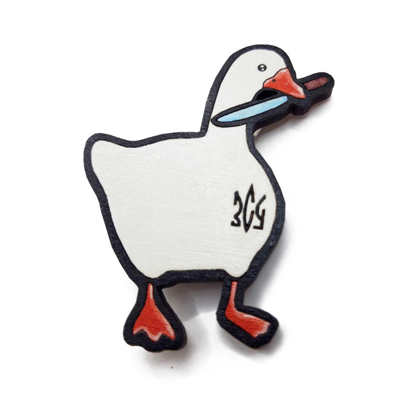 Значок Гусак ЗСУ - дерев'яний Значок Гусак ЗСУ - дерев'яний