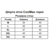 Шорти літні CoolMax Кулмакс Чорні Шорти літні CoolMax Кулмакс Чорні