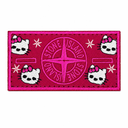 Нашивка шеврон Кітті Stone Island рожева Нашивка шеврон Кітті Stone Island рожева