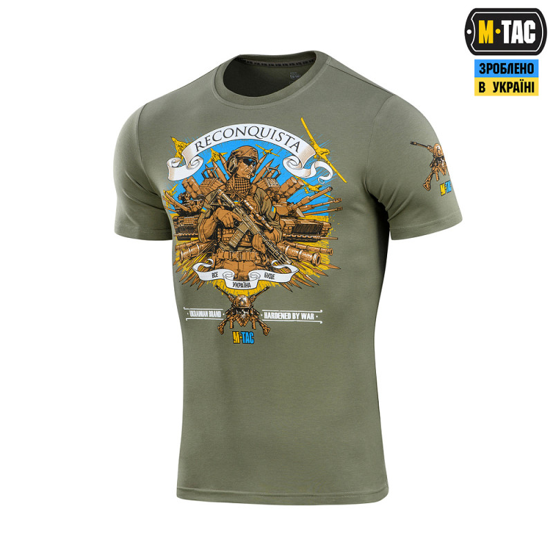 M-Tac футболка з принтом Reconquista світла олива (Light Olive) M-Tac футболка з принтом Reconquista світла олива (Light Olive)