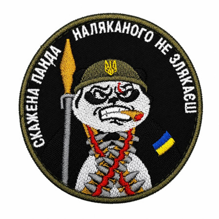 Нашивка шеврон Скажена панда Олива Нашивка шеврон Скажена панда Олива