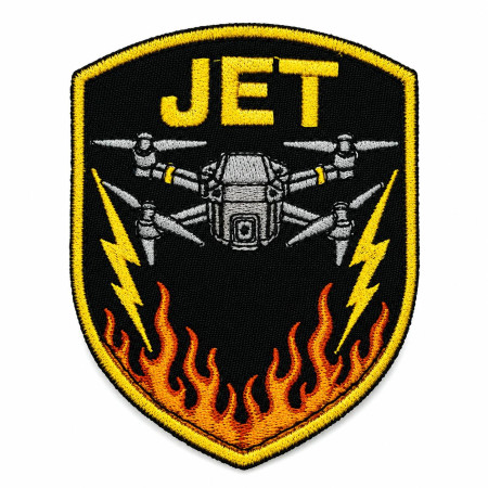 Нашивка шеврон Jet дрон чорна