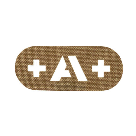 M-Tac нашивка група крові +A+ наскрізна Laser Cut Coyote