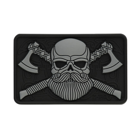 M-Tac нашивка Bearded Skull 3D PVC Black/Grey