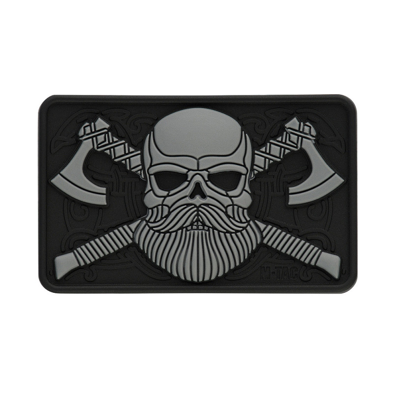 M-Tac нашивка Bearded Skull 3D PVC Black/Grey M-Tac нашивка Bearded Skull 3D PVC Black/Grey