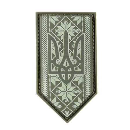 M-Tac нашивка Тризуб на вишиванці PVC Olive